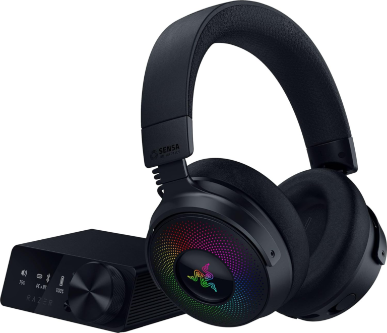 Razer Kraken V4 Pro gaming headset med dock